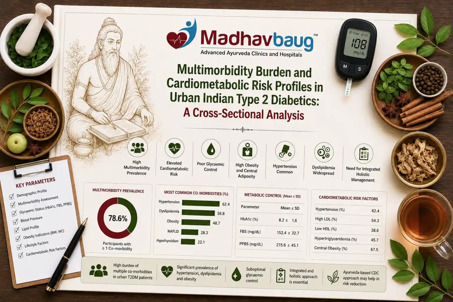 Multimorbidity Burden and Cardiometabolic Risk Profiles in Urban Indian Type 2 Diabetics: A Cross-Sectional Analysis