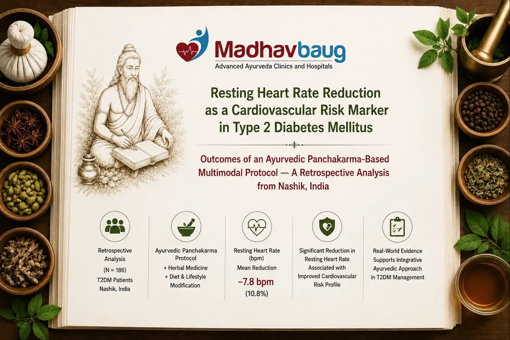 Resting Heart Rate Reduction as a Cardiovascular Risk Marker in Type 2 Diabetes Mellitus Outcomes of an Ayurvedic Panchakarma-Based Multimodal Protocol — A Retrospective Analysis from Nashik, India