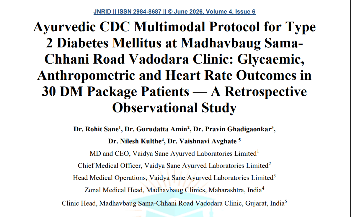Ayurvedic CDC Multimodal Protocol for Type 2 Diabetes Mellitus at Madhavbaug Sama-Chhani Road Vadodara Clinic: Glycaemic, Anthropometric and Heart Rate Outcomes in 30 DM Package Patients — A Retrospective Observational Study