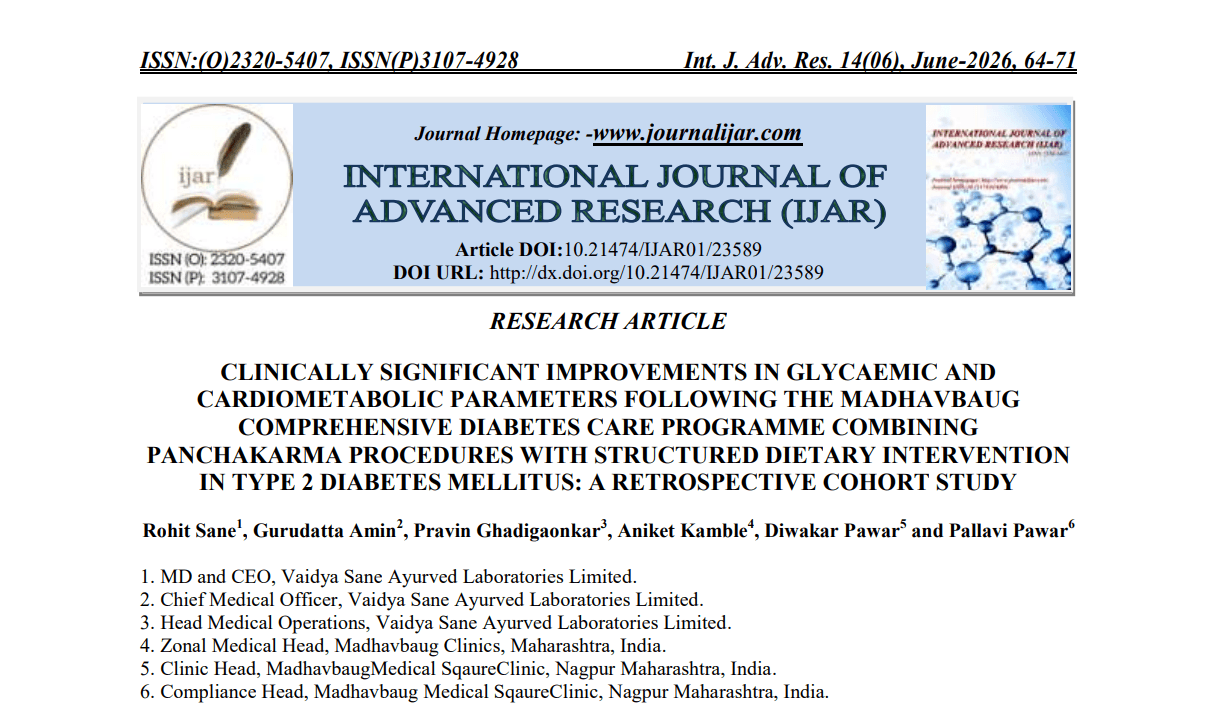 Clinically Significant Improvements in Glycaemic and Cardiometabolic Parameters Following the Madhavbaug Comprehensive Diabetes Care Programme Combining Panchakarma Procedures with Structured Dietary Intervention in Type 2 Diabetes Mellitus: A Retrospective Cohort Study