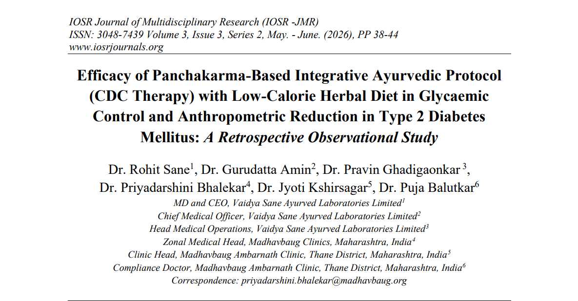 Efficacy of Panchakarma-Based Integrative Ayurvedic Protocol (CDC Therapy) with Low-Calorie Herbal Diet in Glycaemic Control and Anthropometric Reduction in Type 2 Diabetes Mellitus: A Retrospective Observational Study