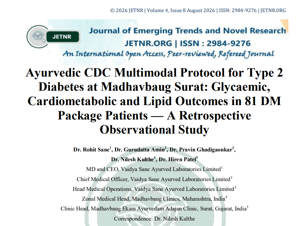 Ayurvedic CDC Multimodal Protocol for Type 2 Diabetes at Madhavbaug Surat: Glycaemic, Cardiometabolic and Lipid Outcomes in 81 DM Package Patients — A Retrospective Observational Study