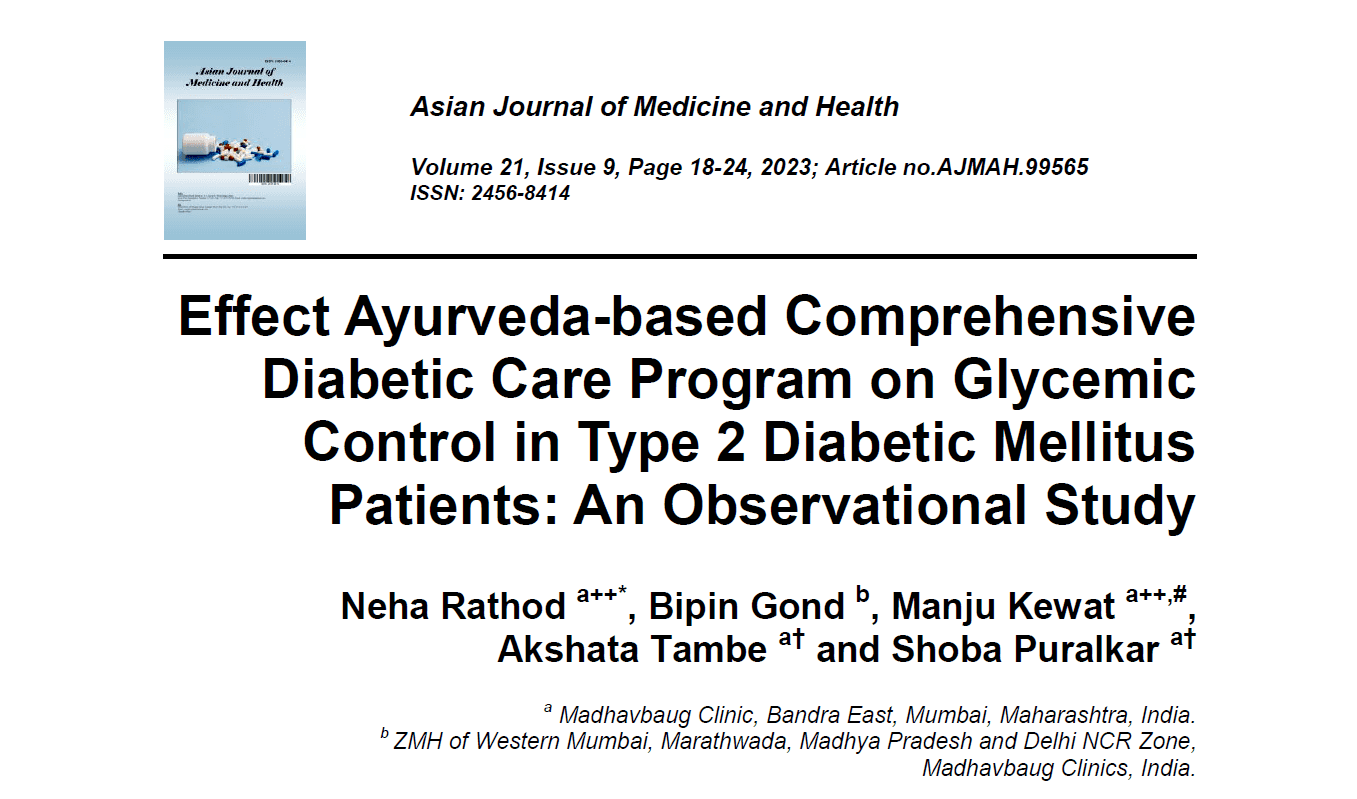 Effect Ayurveda-based Comprehensive Diabetic Care Program on Glycemic Control in Type 2 Diabetic Mellitus Patients: An Observational Study