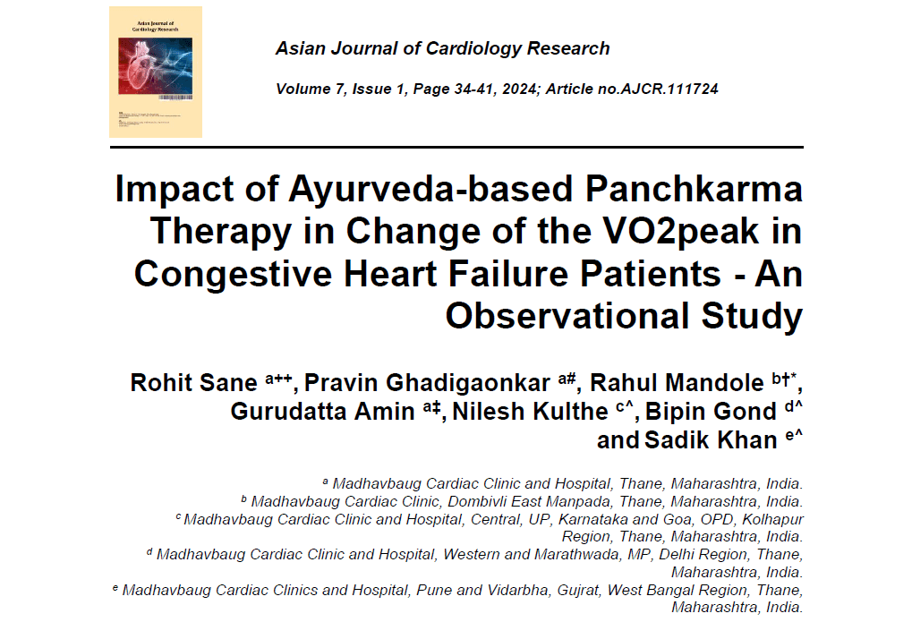 Impact of Ayurveda-based Panchkarma Therapy in Change of the VO2peak in Congestive Heart Failure Patients – An Observational Study