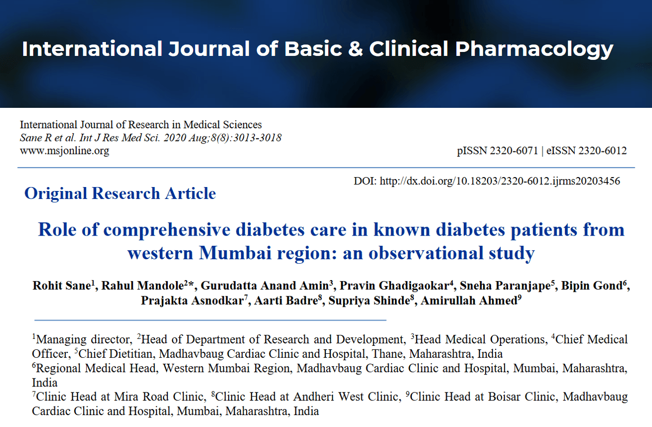 Role Of Comprehensive Diabetes Care In Known Diabetes Patients From Western Mumbai Region: An Observational Study