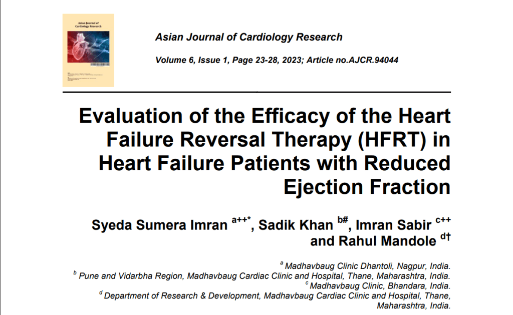 Evaluation of the Efficacy of the Heart Failure Reversal Therapy (HFRT) in Heart Failure Patients with Reduced Ejection Fraction