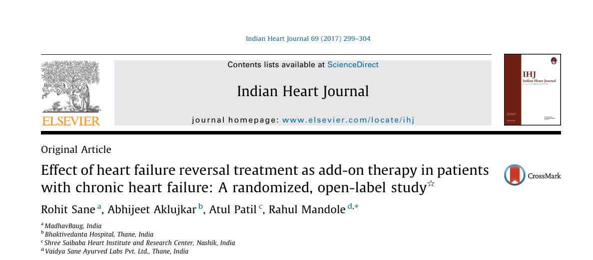Effect Of Heart Failure Reversal Treatment As Add-On Therapy In Patients With Chronic Heart Failure: A Randomized, Open-Label Study