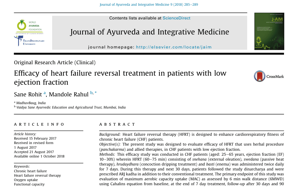 Efficacy of heart failure reversal treatment in patients with low ejection fraction