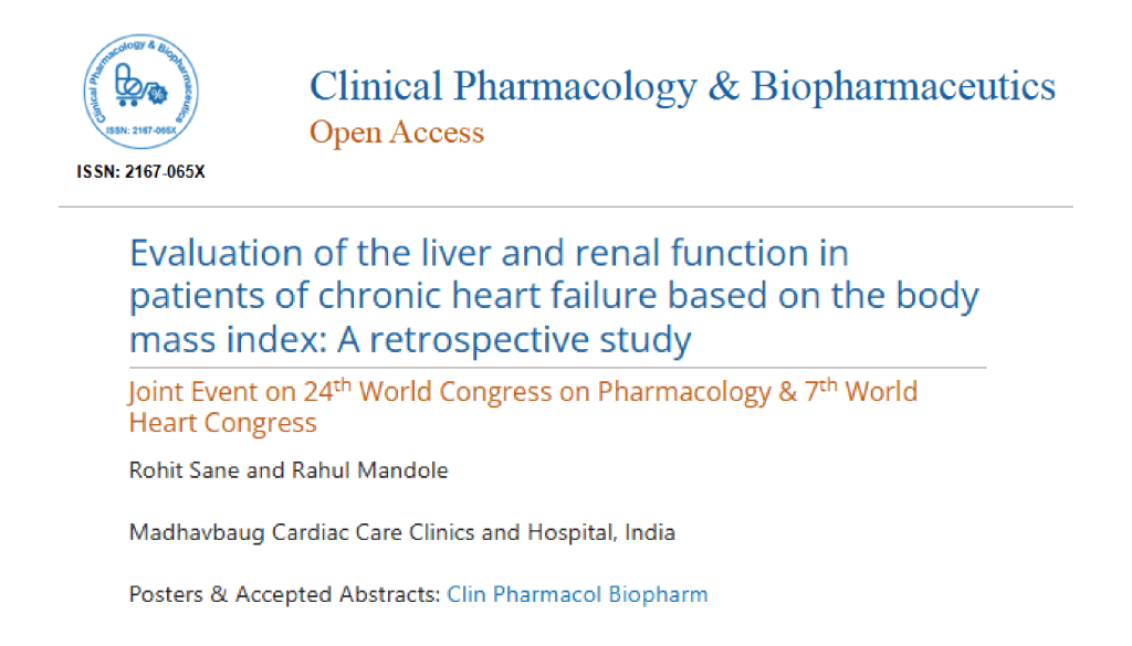 Evaluation of the liver and renal function in patients of chronic heart failure based on the body mass index: A retrospective study