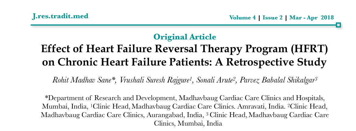 Effect Of Heart Failure Reversal Therapy Program (Hfrt) On Chronic Heart Failure Patients: A Retrospective Study