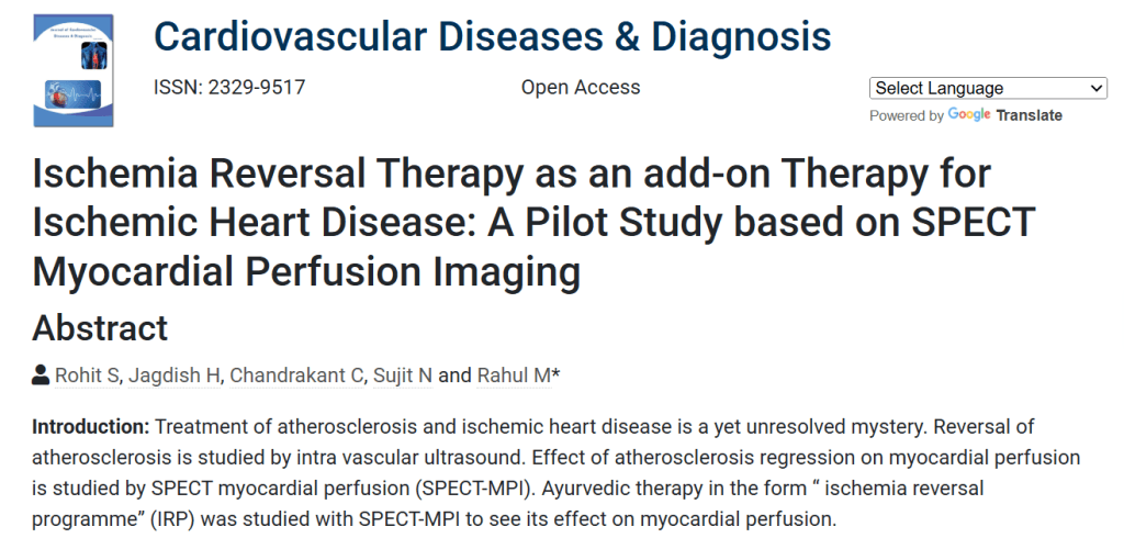 Ischemia Reversal Therapy As An Add-On Therapy For Ischemic Heart Disease: A Pilot Study Based On Spect Myocardial Perfusion Imaging