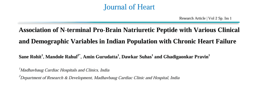 Association Of N-Terminal Pro-Brain Natriuretic Peptide With Various Clinical And Demographic Variables In Indian Population With Chronic Heart Failure